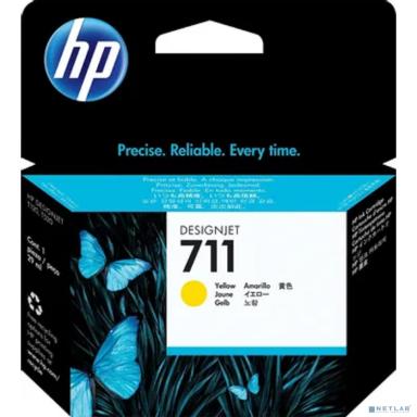 HP CZ132A Картридж №711, Yellow {Designjet T120/T520, Yellow (29ml)}