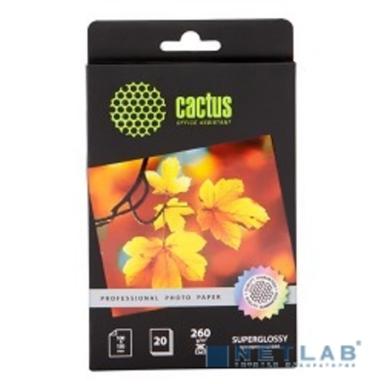 CACTUS CS-HGA626020 Фотобумага Professional, суперглянцевая, 10x15, 260 г/м2, 20 листов