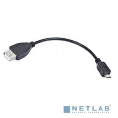 Gembird/Cablexpert A-OTG-AFBM-001 AF/MicroBM, Кабель USB 2.0 OTG  , 0.15м, пакет 