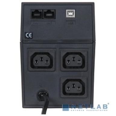 PowerCom Raptor RPT-800A ИБП {800 ВА/ 480 Вт, AVR, 3 xC13 с резервным питанием} (792804)