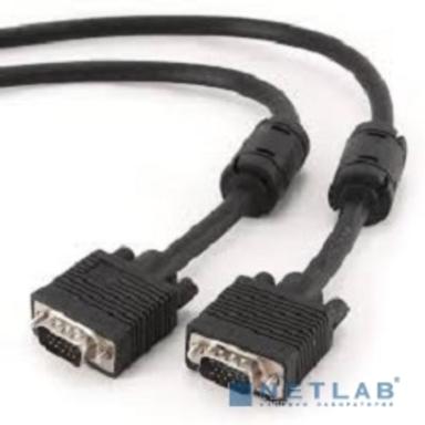 Gembird/Cablexpert CC-PPVGA-10-B, Кабель VGA Premium , 15M/15M, 3.0м, черный, тройной экран, феррит.кольца 