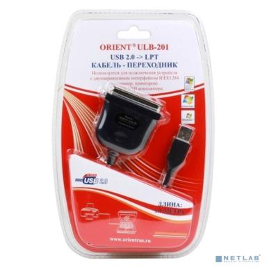 ORIENT Кабель-адаптер  ULB-201N, USB Am to LPT C36M (для подключения принтера), 0.8м 