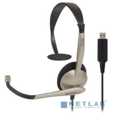 KOSS CS-95 USB {гарнитура,дуговые,частотный диапазон 30-16000Гц, импеданс 32 Ом, чувствительность 91 дБ ,миниразъем, шнур 2,4м, 1 наушник, USB-подключение к ПК}