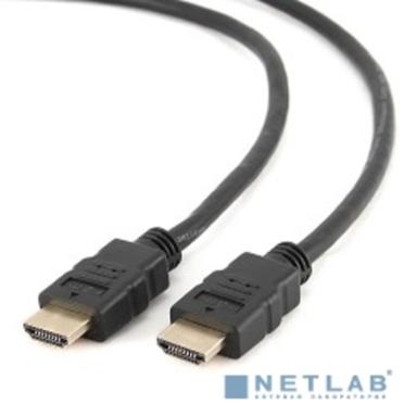 Кабель HDMI Cablexpert 19M/19M, v2.0, серия Light, позол. контакты, экран, 1м, черный, пакет (CC-HDMI4L-1M)