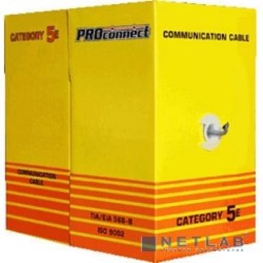 PROconnect (01-0146-3) Кабель витая пара омедненный, F/UTP, CCA, CAT 5e, PE, 4PR, 24AWG, OUTDOOR, SOLID, черный, 305м