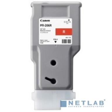 Canon PFI-206R картридж для плоттера  iPF6400/6400SE/6450. Красный. 300 мл.