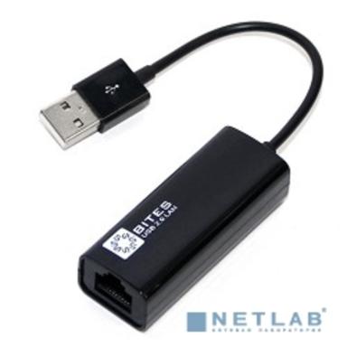 5bites Кабель-адаптер UA2-45-02BK USB2.0 сетевая карта -> RJ45 10/100 Мбит/с, 10см