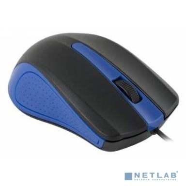 Oklick 225M черный/синий Мышь оптическая (1200dpi) USB (3but) [288233]