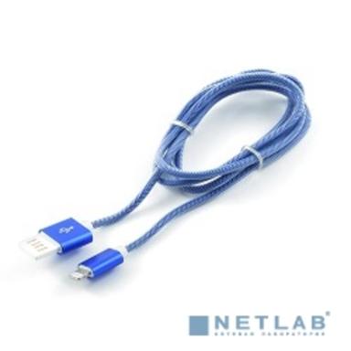 Gembird Кабель USB 2.0 Cablexpert CC-ApUSBb1m, AM/Lightning 8P, 1м, силиконовый шнур, разъемы синий металлик, пакет