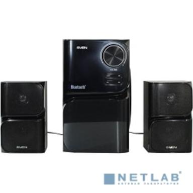 SVEN MS-305 черный { акуст. система 2.1, FM-тюнер, USB/SD, дисплей, ПДУ, Bluetooth, мощн. 20 Вт+2х10 Вт, чёрн}