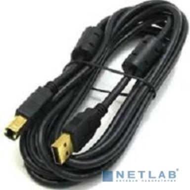 Bion Кабель интерфейсный USB 2.0 AM/BM, позолоченные контакты, ферритовые кольца, 1.8м, черный [BXP-CCF-USB2-AMBM-018]