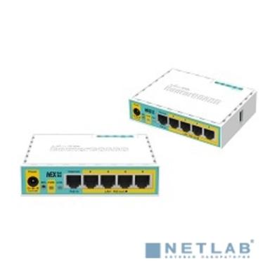MikroTik RB750UPr2 hEX PoE lite Маршрутизатор 5-портовый 100-Мбитный  с поддержкой PoE на 4-х портах 5x Ethernet, раздача PoE, 650 МГц ЦП, 64 МБ 