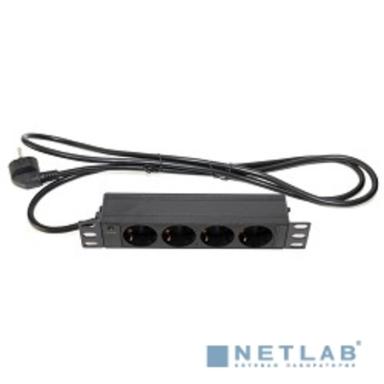 5bites PDU410A-10 Блок розеток  4S / AL / 1U / 10" / 2M*3G*1.5MM2 / VDE