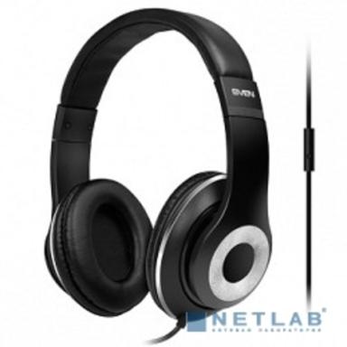 SVEN AP-930M черный-серебро {Разъем 3,5 мм, Поддержка функций управления плеером, Поддержка функции hands-free, Микрофон на кабеле, Улучшенная система передачи звука}