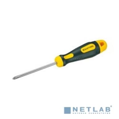 KRAFTOOL Отвертка "EXPERT", Cr-Mo-V сталь, двухкомпонентная противоскользящая рукоятка, PH, №1x80 мм [250072-1-080]