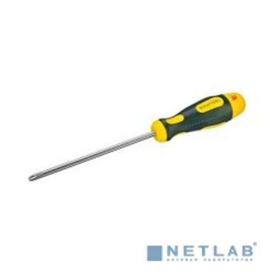 Отвертка KRAFTOOL "EXPERT", Cr-Mo-V сталь, двухкомпонентная противоскользящая рукоятка, PH, №3x150 мм [250072-3-150]