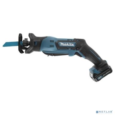 Makita JR103DWAE Пила сабельная аккумуляторная [JR103DWAE] {10.8В,2х2Ач Li-ion(слайд),0-3300об\м,ход-13мм,рез-50мм,1.3кг,чем,подсв,б\кл замена пилки}
