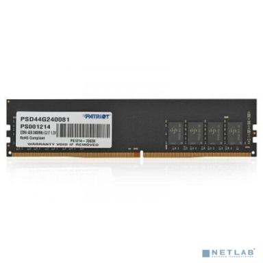 Patriot DDR4 DIMM 4GB PSD44G240081 PC4-19200, 2400MHz