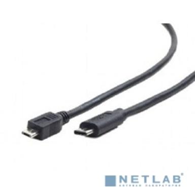 Кабель USB2.0 Cablexpert microUSB/Type-C, 3А, 36Вт, медь, двойн.экран, Pro, 3м, черный, пакет (CCP-USB2-mBMCM-10)