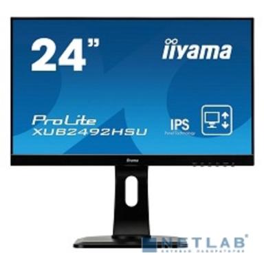 LCD IIYAMA 23.8" XUB2492HSU-B1 черный {IPS 1920х1080 5ms 16:9 250cd 178/178 1000:1 5М:1 16,7M Color D-Sub HDMI DisplayPort 2x2W}