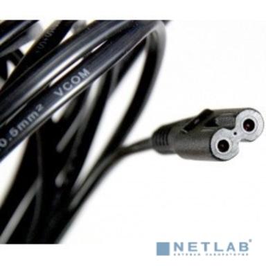 VCOM CE023_CU0.5-3M Кабель для аудио-видео техники IEC-320-C7--розетка 220V, 2-pin, 3 м ,медный 