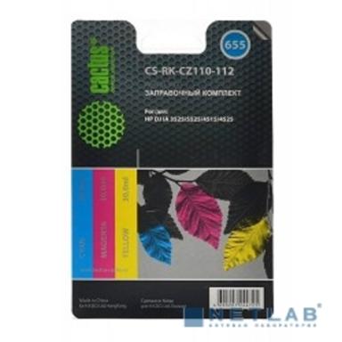 Cactus Заправочный набор Cactus CS-RK-CZ110-112 многоцветный 90мл для HP DJ IA 3525/5525/4515/4525