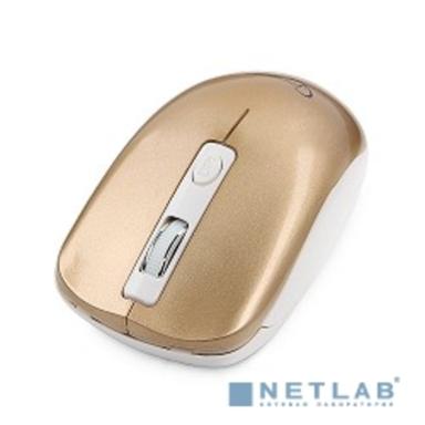 Gembird MUSW-400-G Gold USB { Мышь беспров., 3кн.+колесо-кнопка, 2.4ГГц, 1600 dpi, бесшумный клик}