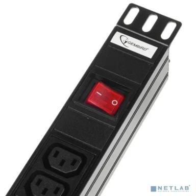 Gembird EHB8-4 Блок 1 вход С14/ 8 выходов C13 с защитой для 19".  16A. 1U