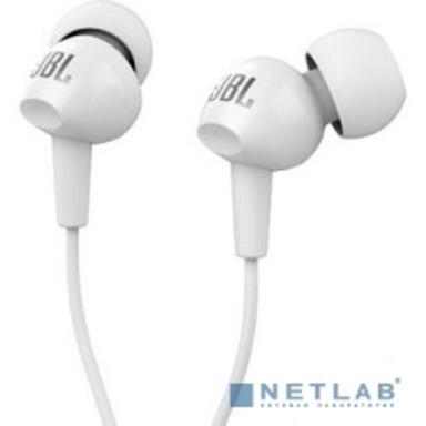 JBL C100SIUWHT наушники вкладыши,  белый, проводные Mini jack 3.5 mm