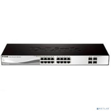 D-Link DGS-1210-20/ME/B1A Управляемый L2 коммутатор с 16 портами 10/100/1000Base-T и 4 портами 1000Base-X SFP
