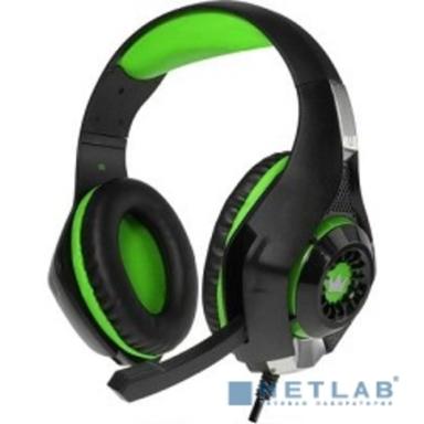 CROWN CMGH-101T Black&green (Подключение jack 3.5мм 4pin+ адаптер 2*jack spk+mic,Частотныи? диапазон: 20Гц-20,000 Гц ,Кабель 2.1м,Размер D 250мм, регулировка громкости, микрофон на ножке)