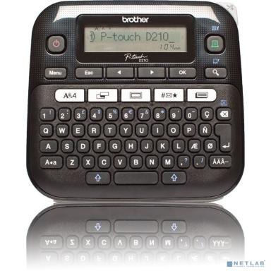  Brother PT-D210 Принтер для печати наклеек (настольный,от 3,5 до 12мм,20мм/сек,180т/д,однострочный,только ленты TZE)
