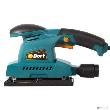 Bort BS-155 Машина шлифовальная вибрационная [91275622] { 150 Вт, 10000 Об/мин, 1.4 кг, набор аксессуаров 3 шт }
