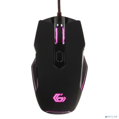 Gembird MG-740 черный USB {Мышь игровая, чип Avago, 4000DPI, 6кн, подсвет 16млн цв, ПО, каб ткан 1.7м}