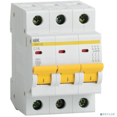 Iek MVA20-3-016-B Авт. выкл.ВА47-29 3Р 16А 4,5кА х-ка В ИЭК