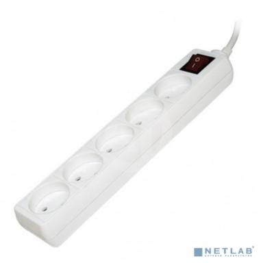 Iek WYP10-06-05-05-K-N Удлинитель У5К-выкл. 5 мест 2Р/5метров 2х0.75мм2 10А/250 IEK