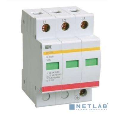 Iek MOP20-3-D Огр-ль имп. перенапр. ОПС1-D 3Р In=5kA Un=230B Im=10kA ИЭК