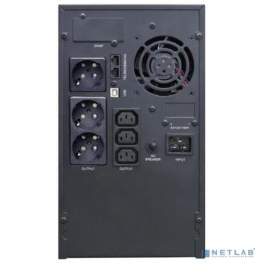 Импульс ИБП Юниор ПРО 3000 {3000 ВА/2400 Вт, LCD, USB, RJ-45/RJ-11, слот для SNMP, АКБ 4х9Ач, IEC-C13x3 +  SCHUKOx3},черный