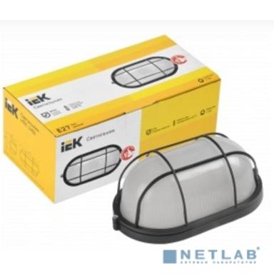 Iek LNPP0-1402-1-060-K02 Светильник НПП1402 черный/овал с реш.60Вт IP54  ИЭК