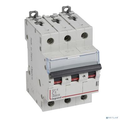 Legrand 407296 Автоматический выключатель DX3-E 6000 - 6 кА - тип характеристики C - 3П - 230/400 В~ - 50 А - 3 модуля