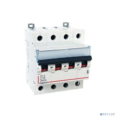 Legrand 407303 Автоматический выключатель DX3-E 6000 - 6 кА - тип характеристики C - 4П - 230/400 В~ - 10 А - 4 модуля