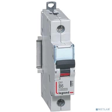 Legrand 407426 Автоматический выключатель DX3 6000 - 10 кА - тип характеристики B - 1П - 230/400 В~ - 2 А - 1 модуль