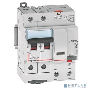 Legrand 411041 Автоматический выключатель дифференциального тока DX? 6000 - 10 кА - тип характеристики С - 1П+Н - 230 В~ - 16 А - тип A - 10 мА - 2 модуля