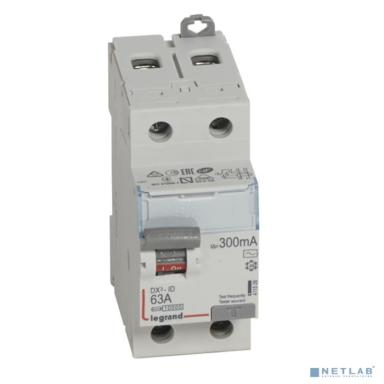 Legrand 411526 Выключатель дифференциального тока DX?-ID - 2П - 230 В~ - 63 А - тип AC - 300 мА - 2 модуля