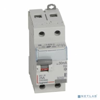 Legrand 411554 Выключатель дифференциального тока DX?-ID - 2П - 230 В~ - 25 А - тип A - 30 мА - 2 модуля