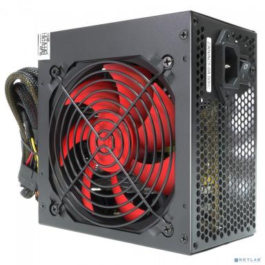 CROWN Блок питания CM-PS500W PLUS OEM (ATX 500W, EMI/CE, 20+4in 400mm, 120mm red FAN, SATA*4, IDE*4, FDD*1, 4+4pin, 6+2pin PCI-E*1, кабель питания 1.2м, плёнка)