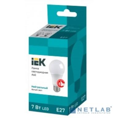 Iek LLE-A60-7-230-40-E27 Лампа светодиодная ECO A60 шар 7Вт 230В 4000К E27 IEK