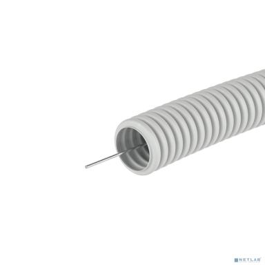 DKC 91516  Труба ПВХ гибкая гофр. д.16 мм , тяжёлая с протяжкой, 100м, цвет серый