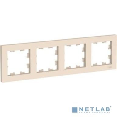 Systeme electric ATN000204 ATLASDESIGN 4-постовая РАМКА, универсальная, БЕЖЕВЫЙ