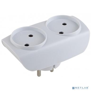 ЭРА C0045520 Разветвитель SP-2-W белый 2гн, без заземл